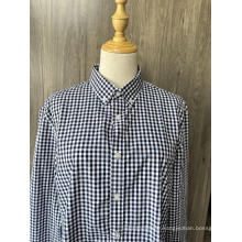 Good selling 100% cotton long sleeve plaid shirt